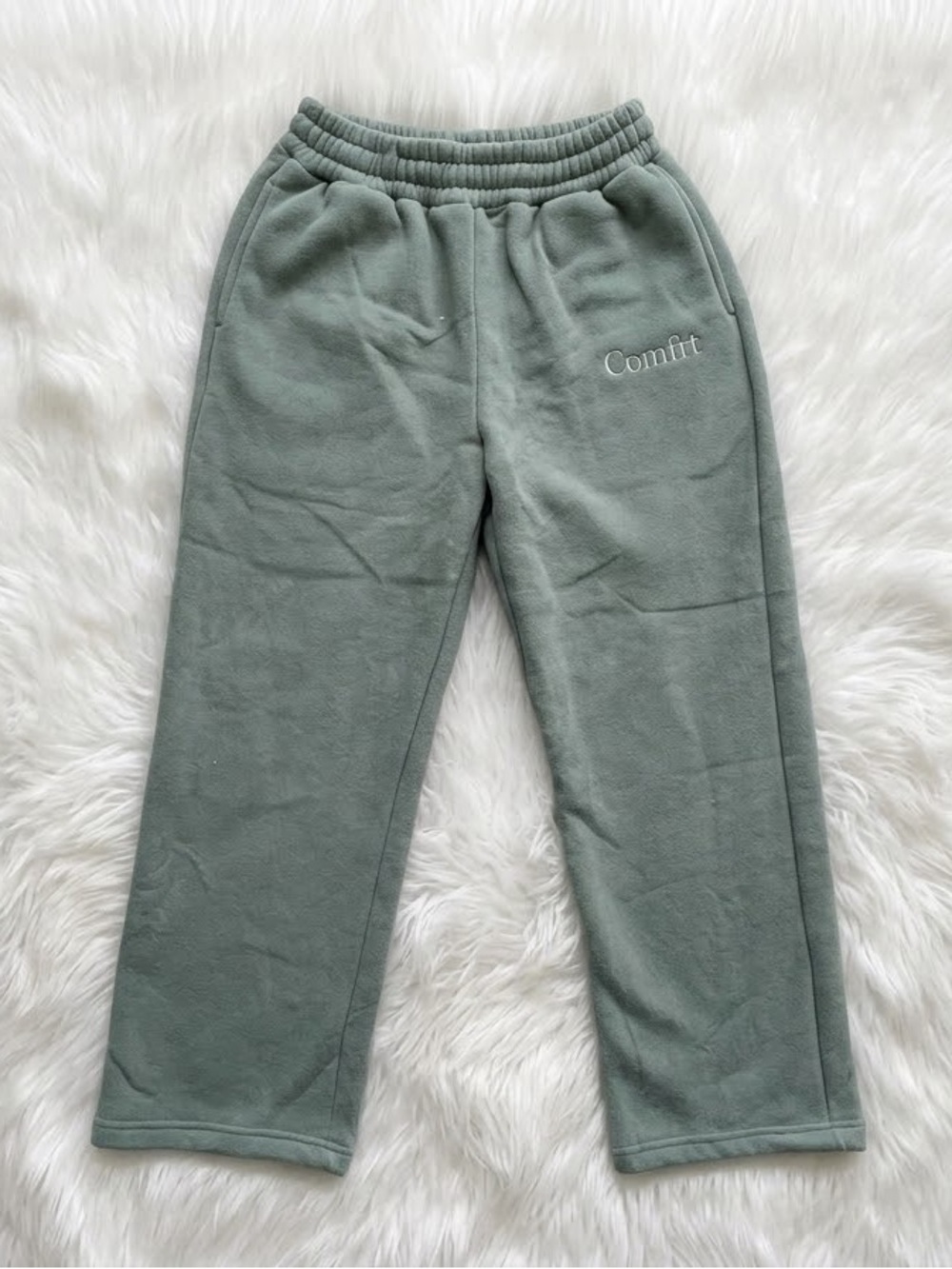 Comfrt Women's Wide Leg Pants in Sage Green
